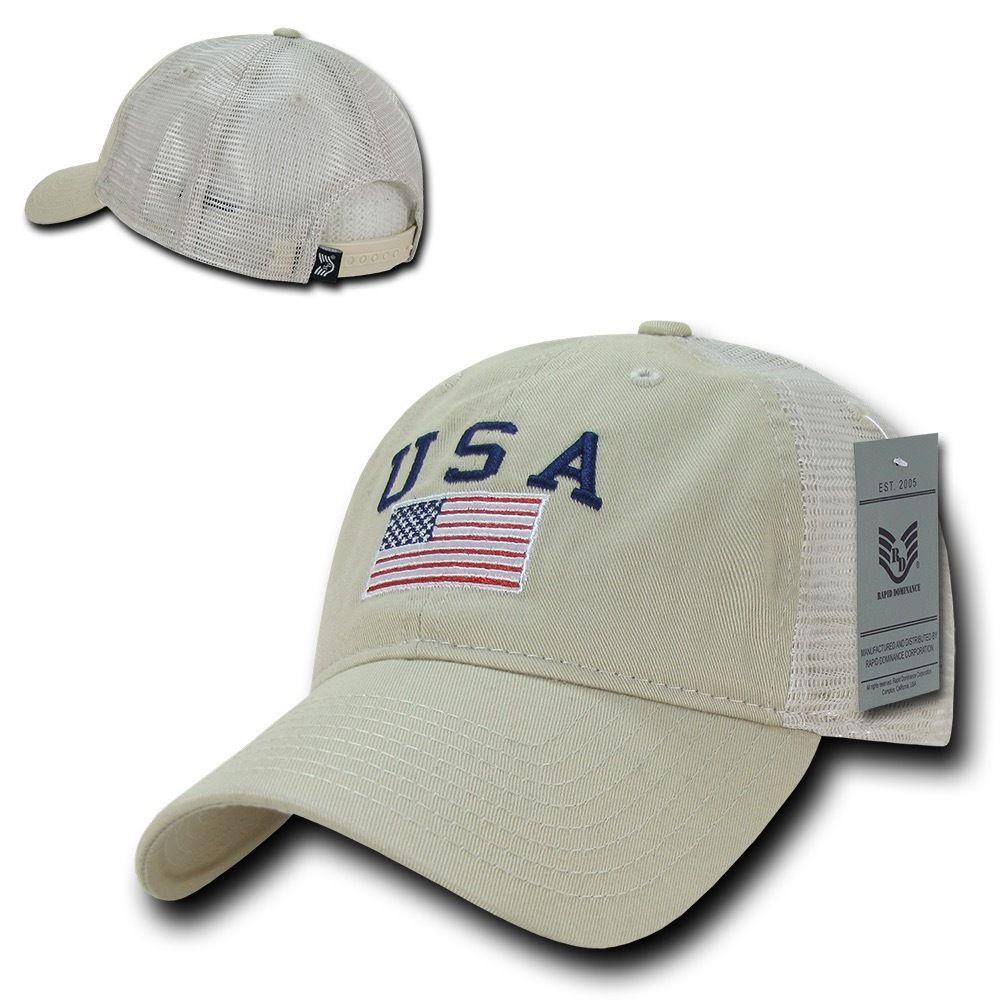 USA Flag Freedom United Patriotic Military Relaxed Fit Trucker Baseball Cap Hats-Freedom - Black-