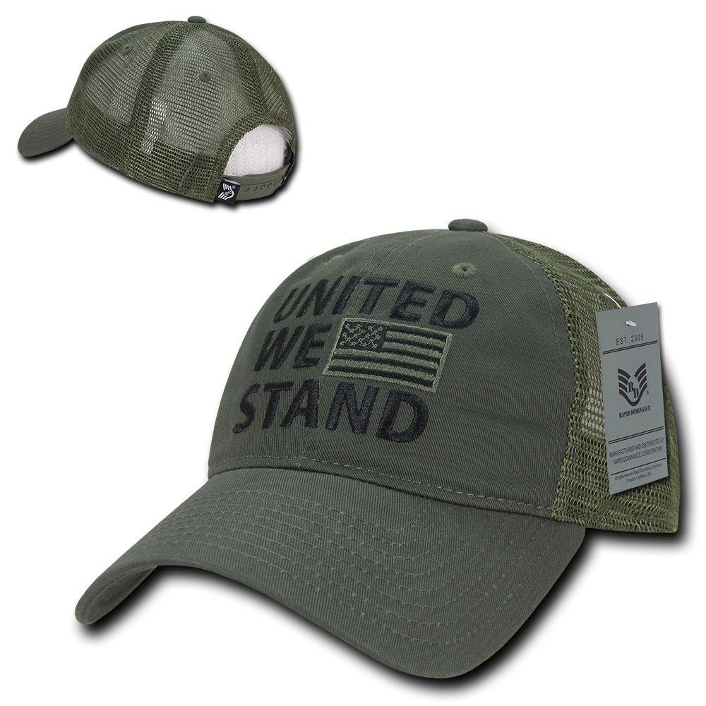 USA Flag Freedom United Patriotic Military Relaxed Fit Trucker Baseball Cap Hats-Freedom - Black-