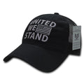 USA Flag Freedom United Patriotic Military Relaxed Fit Trucker Baseball Cap Hats-United We Stand-Black-
