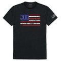 USA Flag Patriotic United We Stand Thin Red Line Freedom Cotton T-Shirts-Red/Blue/White Flag1-Regular-Small