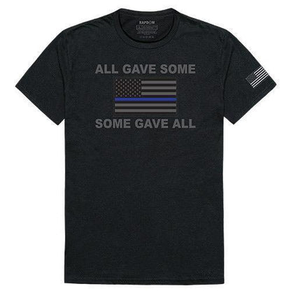 USA Flag Patriotic United We Stand Thin Red Line Freedom Cotton T-Shirts-Some Gave All-Regular-Small