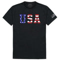 USA Flag Patriotic United We Stand Thin Red Line Freedom Cotton T-Shirts-USA1-Regular-Small