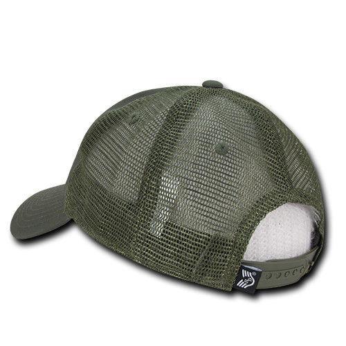 USA Flag Tonal Patriotic Relaxed Fit Trucker Cotton Baseball Caps Hats-Black-
