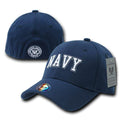 Rapid Dominance USA Military Law Enforcement Flexfit Fitted Embroidered Baseball Dad Caps Hats-Navy - Navy-S/M-