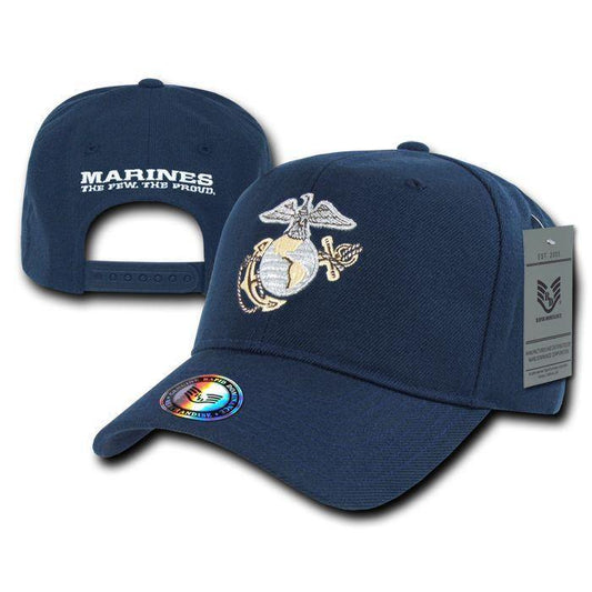 Rapid Dominance USA Military Marines The Few The Proud Metallic Baseball Hat Caps-