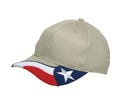USA Texas Flag Patriotic 6 Panel Cotton Baseball Hats Caps Racing South States-khaki-