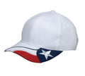 USA Texas Flag Patriotic 6 Panel Cotton Baseball Hats Caps Racing South States-White-