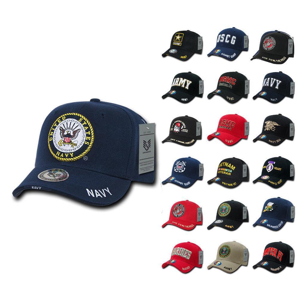 Rapid Dominance USA Veteran Military Army Air Force Navy Marines Coast Guard Baseball Hats Caps-173rd Airborne - Navy-