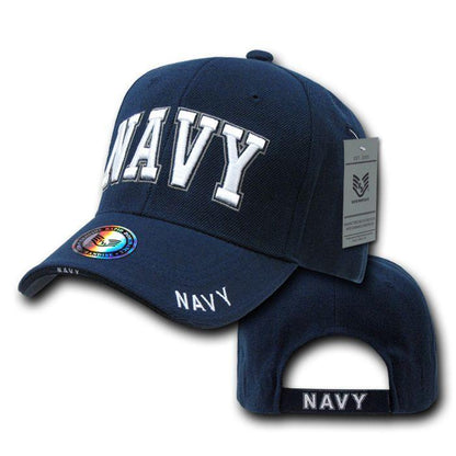 Rapid Dominance USA Veteran Military Army Air Force Navy Marines Coast Guard Baseball Hats Caps-Navy Text - Navy-