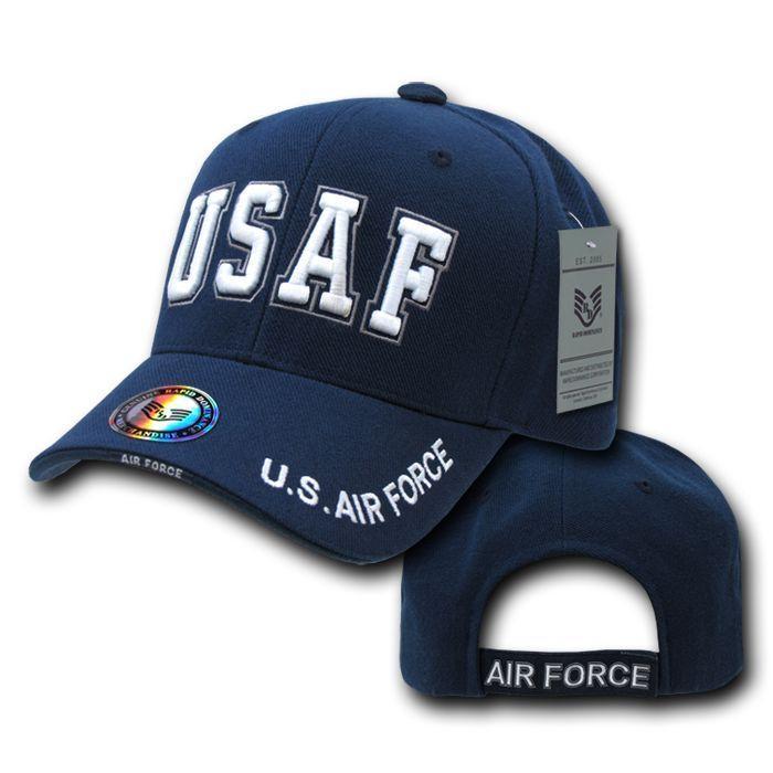 Rapid Dominance USA Veteran Military Army Air Force Navy Marines Coast Guard Baseball Hats Caps-USAF - Navy-