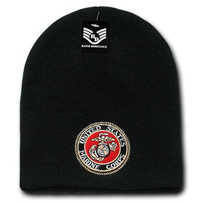 Rapid Dominance Military Logos Short Beanies Knit Cap Hats Winter-Air Force - Navy-