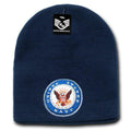 Rapid Dominance Military Logos Short Beanies Knit Cap Hats Winter-Navy Logo - Navy-