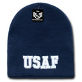 Rapid Dominance Military Logos Short Beanies Knit Cap Hats Winter-USAF - Navy-