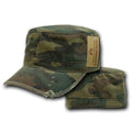 Vintage Bdu Fatigue Distressed Cadet Patrol Military Army Fitted Caps Hats-Woodland-Small (6 7/8 - 7)-