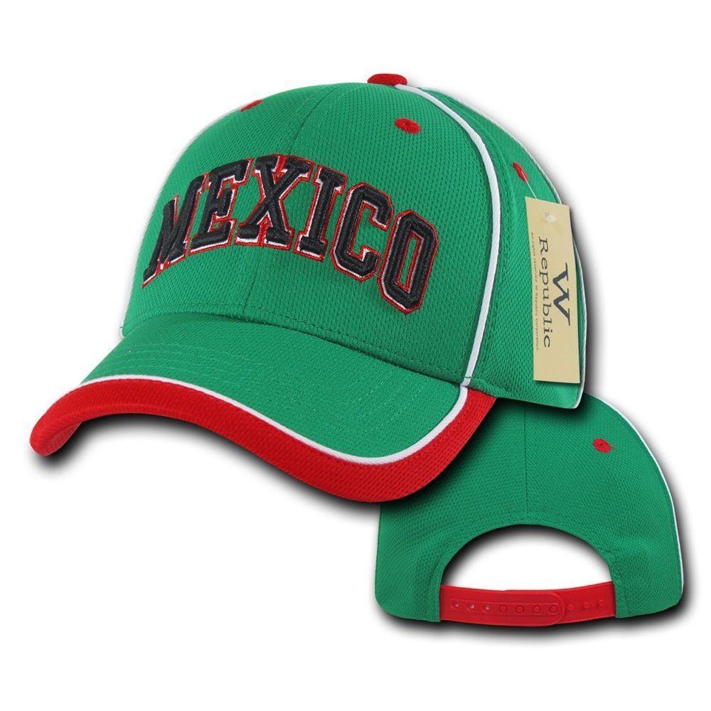 W Republic Country Logo Tournament Jersey 6 Panel Constructed Baseball Caps Hats-Mexico-