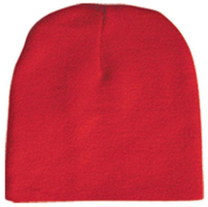 Warm Winter 8' Beanies Classic Essentials Hats Skull Caps Acrylic Ski Unisex-Red-