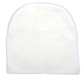 Warm Winter 8' Beanies Classic Essentials Hats Skull Caps Acrylic Ski Unisex-White-