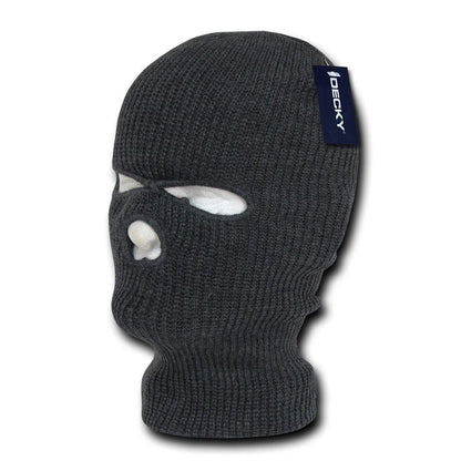 Decky Warm Winter Balaclava 3 Hole Face Masks Beanies Ski Motorcycle Biker Tactical-Black-