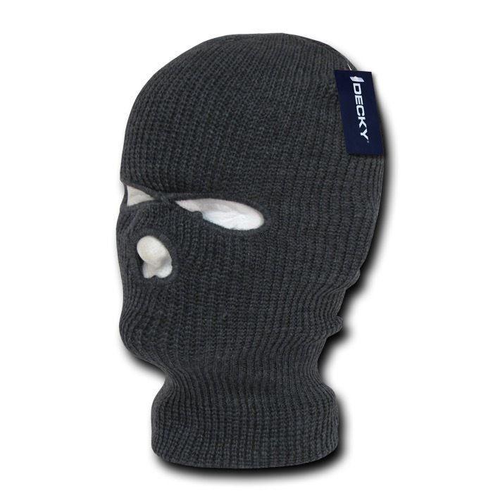 Decky Warm Winter Balaclava 3 Hole Face Masks Beanies Ski Motorcycle Biker Tactical-Black-