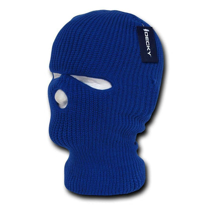 Decky Warm Winter Balaclava 3 Hole Face Masks Beanies Ski Motorcycle Biker Tactical-Black-