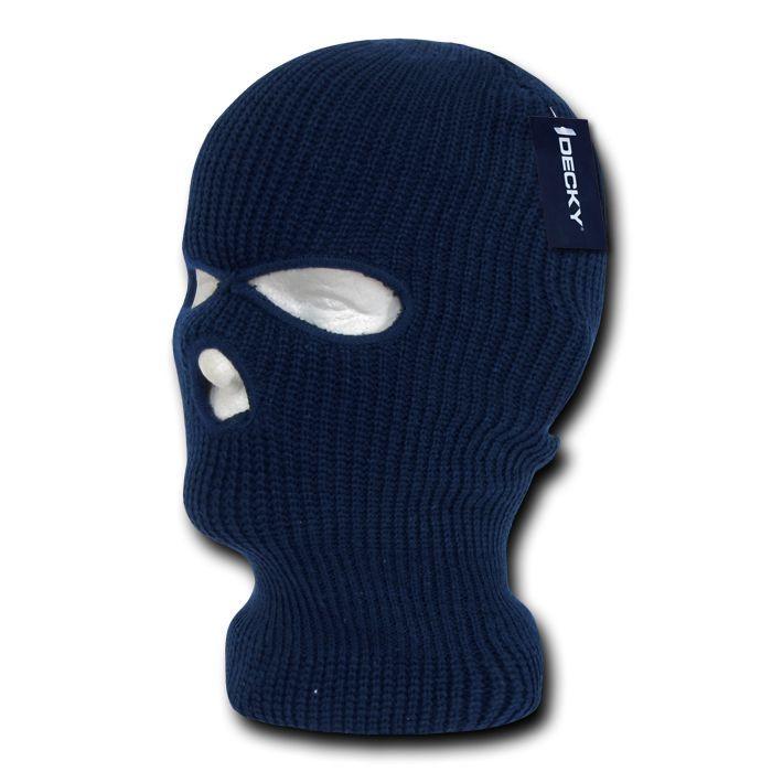 Decky Warm Winter Balaclava 3 Hole Face Masks Beanies Ski Motorcycle Biker Tactical-Navy-