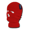 Decky Warm Winter Balaclava 3 Hole Face Masks Beanies Ski Motorcycle Biker Tactical-Red-
