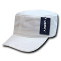 Decky Washed Cotton Army Gi Bdu Military Cadet Castro Patrol Caps Hats-White-