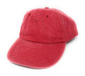 Washed Cotton Low Crown 6 Panel Baseball Relaxed Fit Dad Hats Caps-Red-