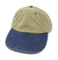 Washed Cotton Low Crown 6 Panel Baseball Relaxed Fit Dad Hats Caps-Navy/Khaki-