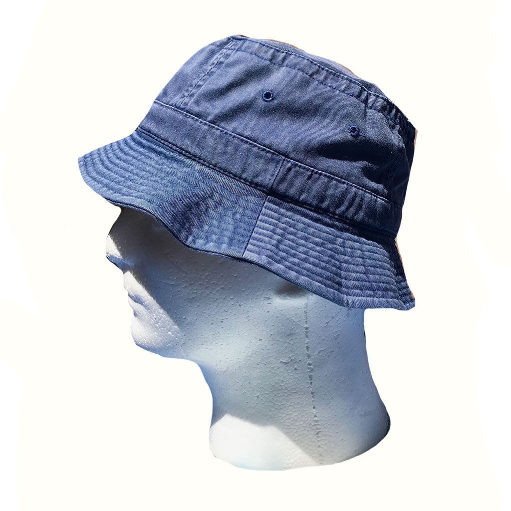 Washed Cotton Sun Bucket Boonie Hats Caps Fitted Sizes Solid /Camo Fishermans Beach-Large-Black (washed)-