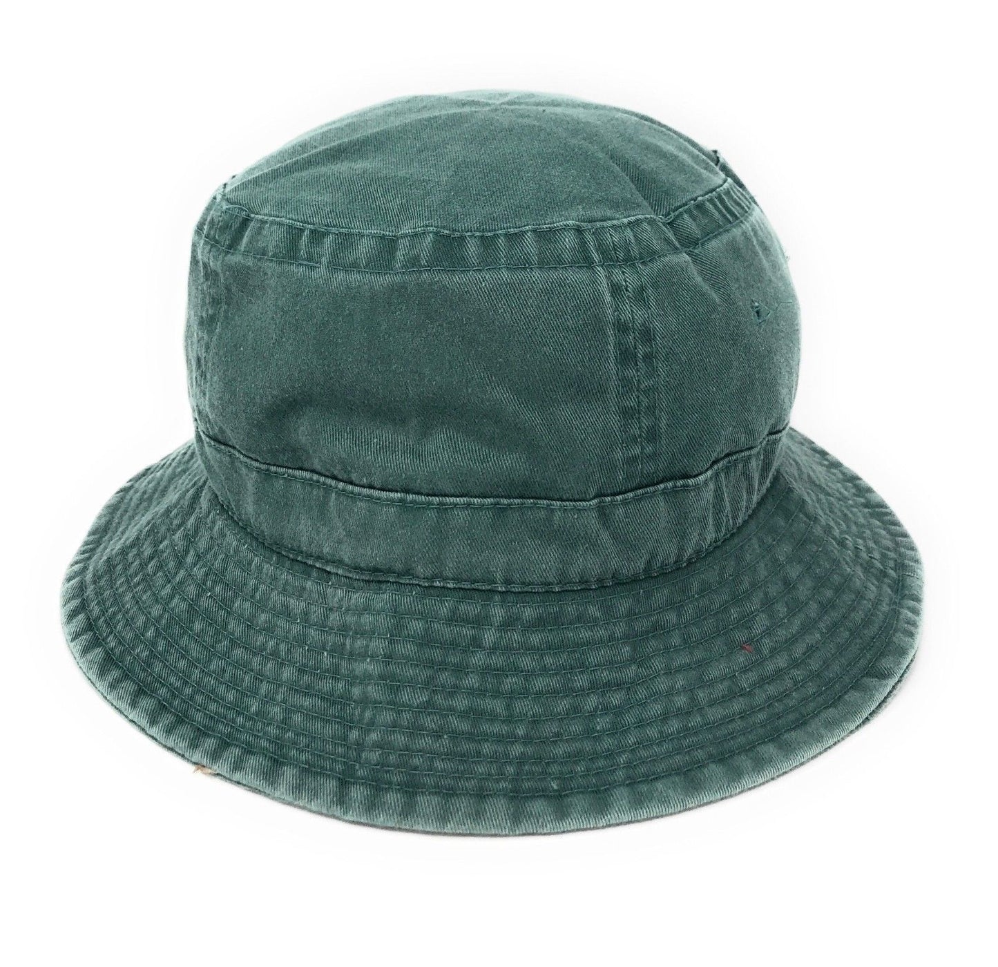 Washed Cotton Sun Bucket Boonie Hats Caps Fitted Sizes Solid /Camo Fishermans Beach-Large-Black (washed)-