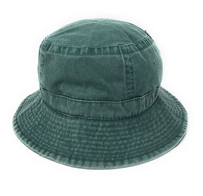 Washed Cotton Sun Bucket Boonie Hats Caps Fitted Sizes Solid /Camo Fishermans Beach-Large-Black (washed)-