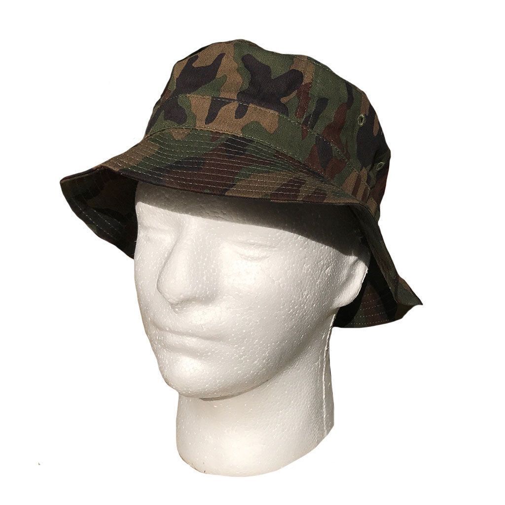 Washed Cotton Sun Bucket Boonie Hats Caps Fitted Sizes Solid /Camo Fishermans Beach-Large-Black (washed)-