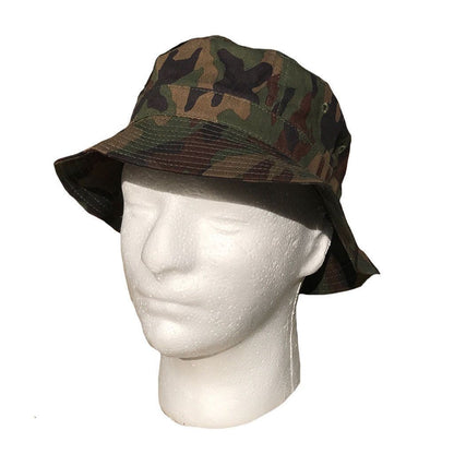 Washed Cotton Sun Bucket Boonie Hats Caps Fitted Sizes Solid /Camo Fishermans Beach-Large-Black (washed)-