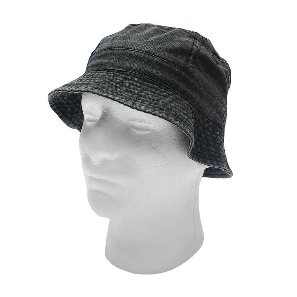 Washed Cotton Sun Bucket Boonie Hats Caps Fitted Sizes Solid /Camo Fishermans Beach-Large-Black (washed)-