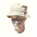 Washed Cotton Sun Bucket Boonie Hats Caps Fitted Sizes Solid /Camo Fishermans Beach-Large-Beige (washed)-