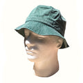 Washed Cotton Sun Bucket Boonie Hats Caps Fitted Sizes Solid /Camo Fishermans Beach-Large-Dark Green (washed)-