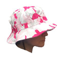 Washed Cotton Sun Bucket Boonie Hats Caps Fitted Sizes Solid /Camo Fishermans Beach-Large-Pink Camouflage-