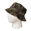 Washed Cotton Sun Bucket Boonie Hats Caps Fitted Sizes Solid /Camo Fishermans Beach-Large-Woodland Camouflage-