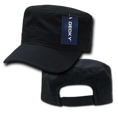 Decky Washed Gi Cotton Army Gi Military Bdu Cadet Castro Vintage Caps Hats-Navy-