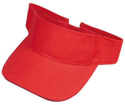 Washed Sandwich Cotton Visor Sun Hat Baseball Cap Bill Golf Tennis Summer Beach-RED/BLACK-