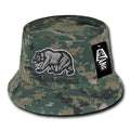 Whang California Bear Bucket Hats Caps Cotton Unconstructed-MCU-S/M-