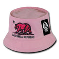 Whang California Bear Bucket Hats Caps Cotton Unconstructed-Pink-S/M-