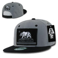 Whang California Cali Republic Bear Cali Flag Snapbacks Snapback Caps Hats-Grey / Black-
