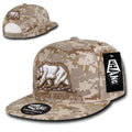 Whang California Cali Republic Bear Flat Bill Retro 3D Snapback Caps Hats Unisex-DDG-
