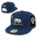 Whang California Cali Republic Bear Flat Bill Retro 3D Snapback Caps Hats Unisex-Navy-