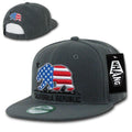 Whang California Cali Republic Bear Flat Bill Retro 3D Snapback Caps Hats Unisex-Stars & Stripe / Charcoal-