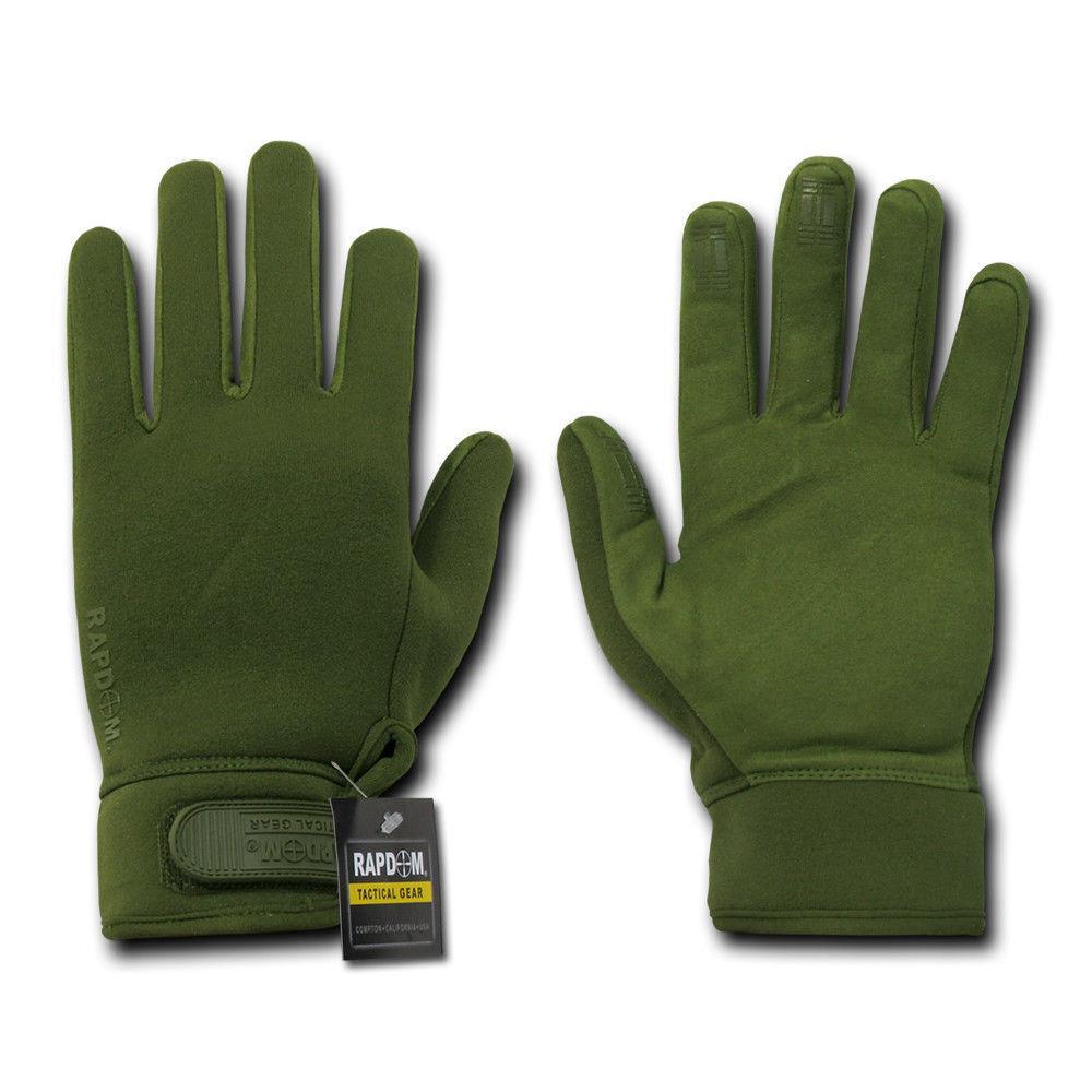 Winter Neoprene Outdoor Work Patrol Military Moisture Protection Gloves-Black-Small-