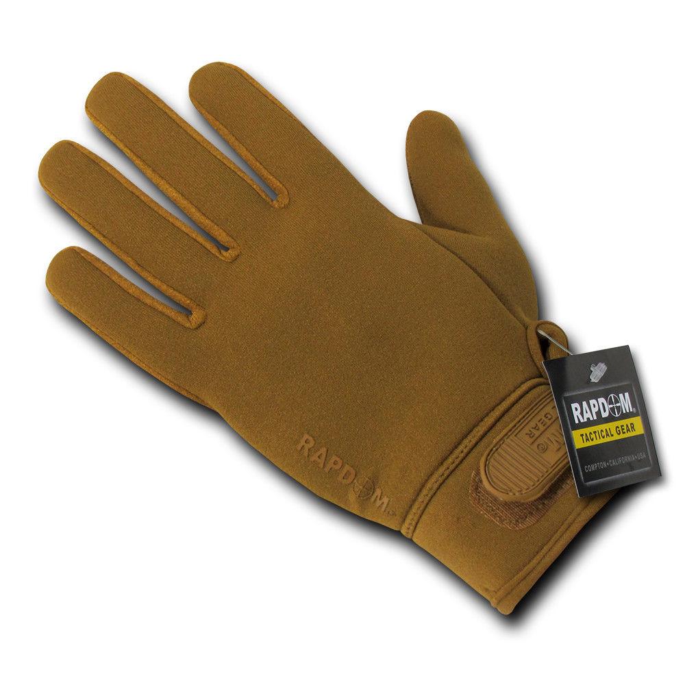 Winter Neoprene Outdoor Work Patrol Military Moisture Protection Gloves-Black-Small-