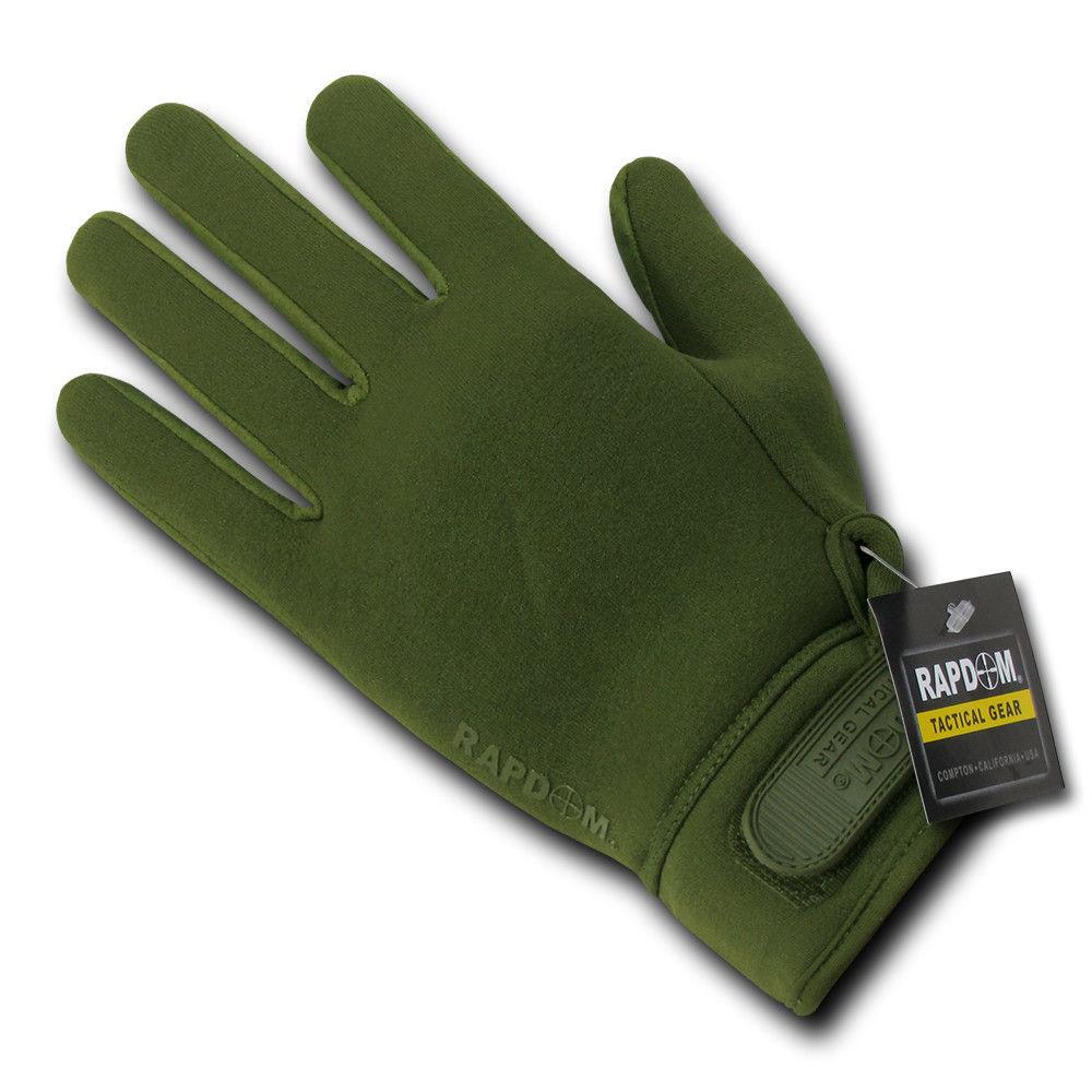 Winter Neoprene Outdoor Work Patrol Military Moisture Protection Gloves-Black-Small-